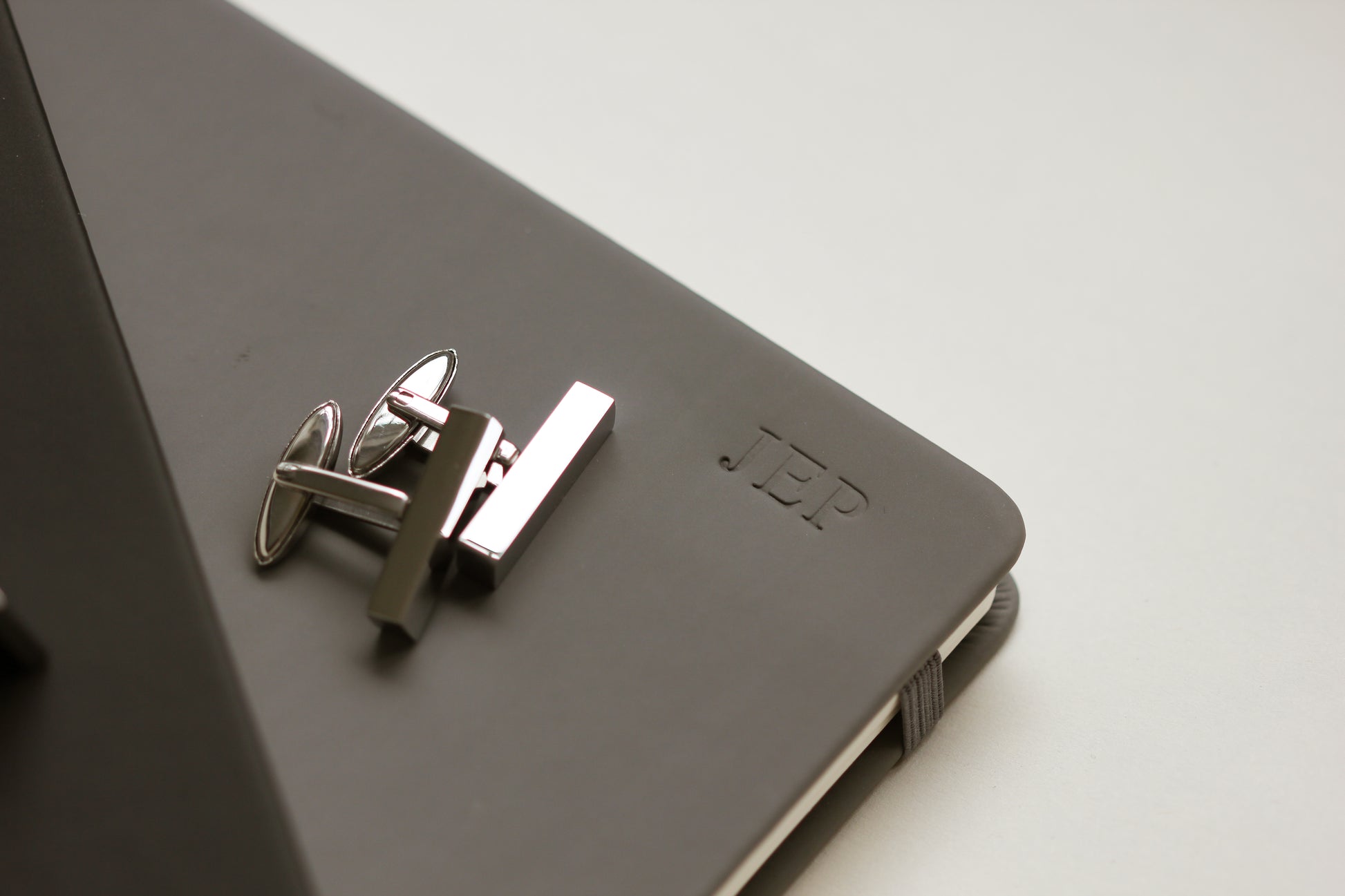 Stainless steel initial cufflinks groomsmen