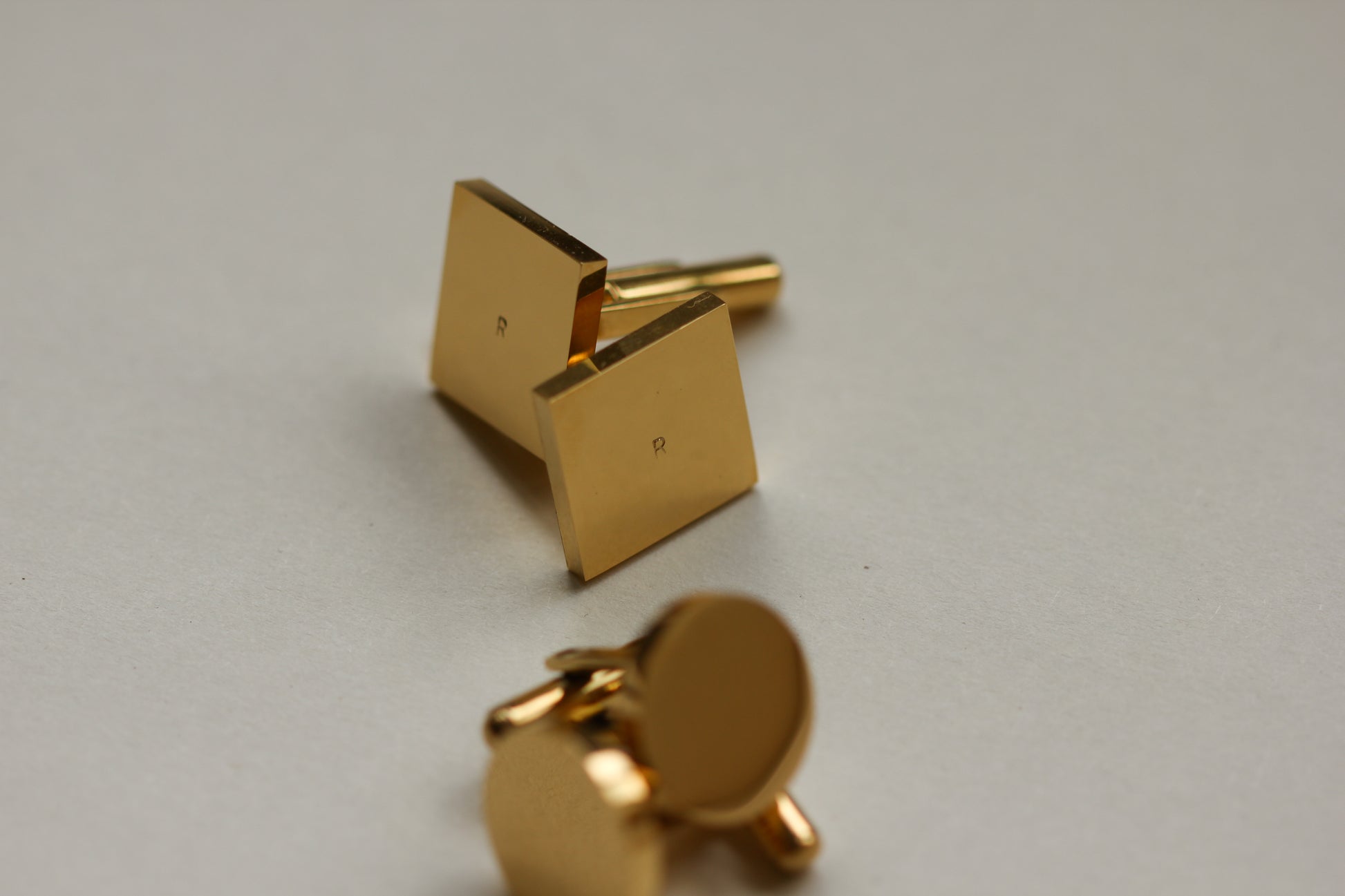 Stainless steel initial cufflinks groomsmen