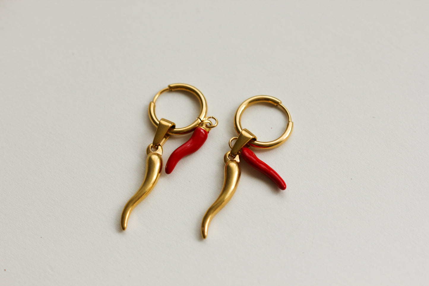 Chilli hoop waterproof earrings