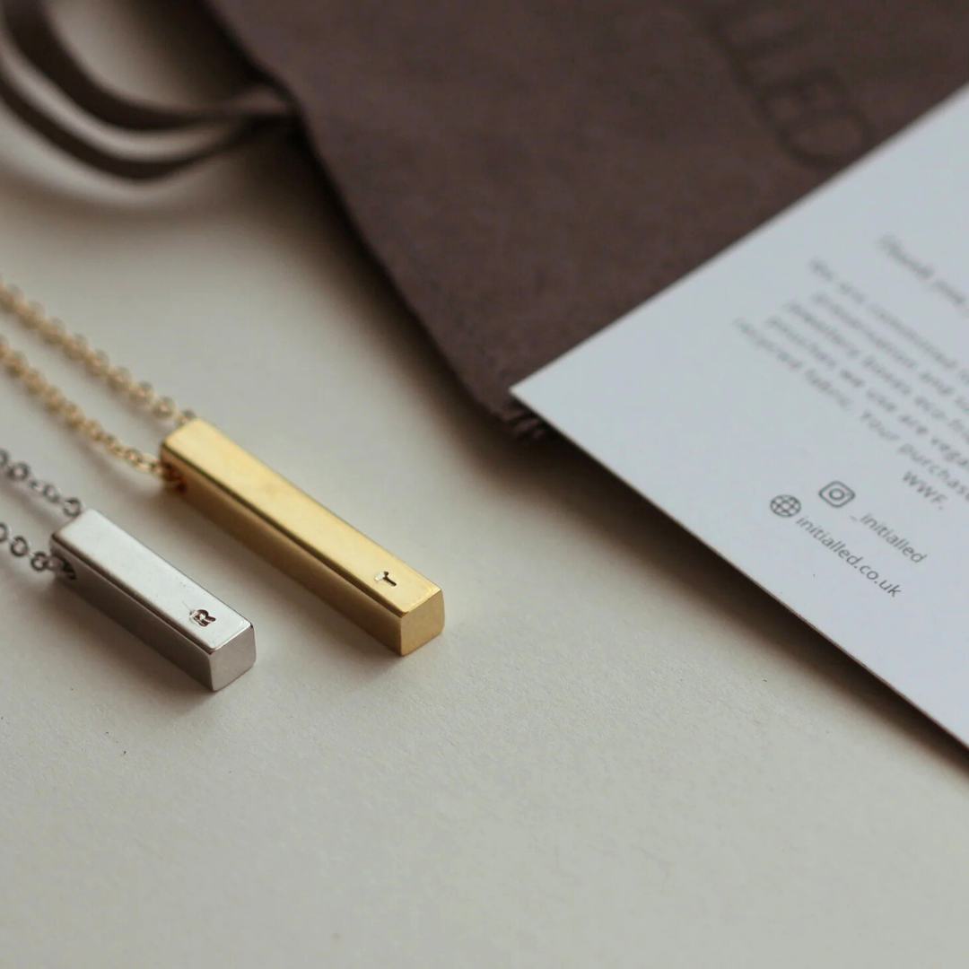 Waterproof CATERINA Initial Bar Necklace