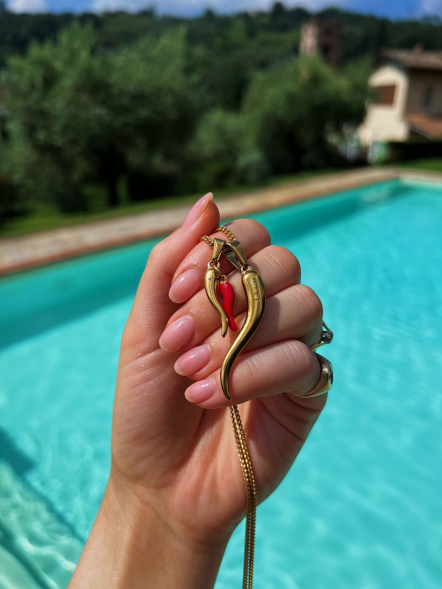 Multiple Chilli waterproof necklace