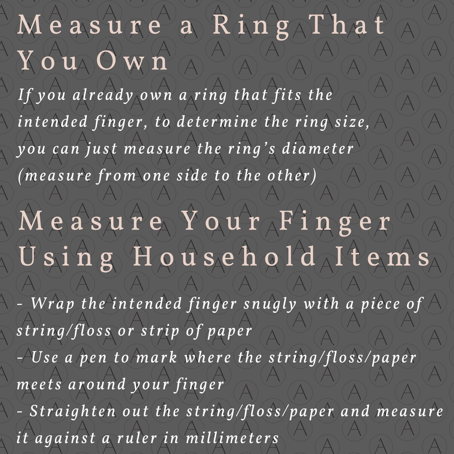 REEVA Initial Cigar Ring
