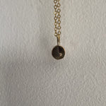 Handmade solid gold initial necklace