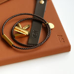 Men’s leather rope initial bracelet 