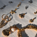 Multi ocean charm earrings 