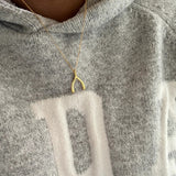 ZO Wishbone Initial Necklace