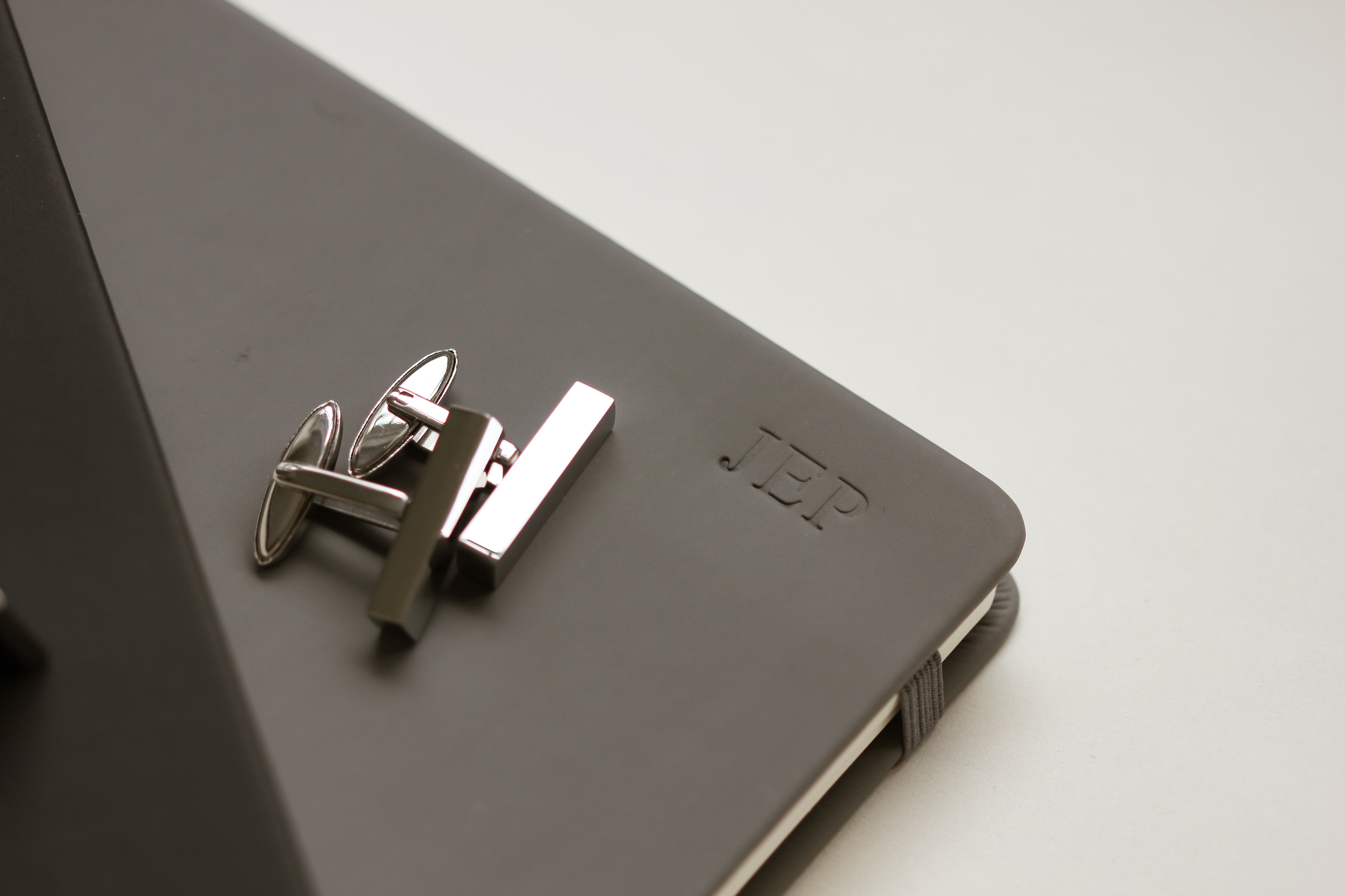 Stainless steel initial cufflinks groomsmen 