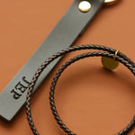 Men’s leather rope initial bracelet 