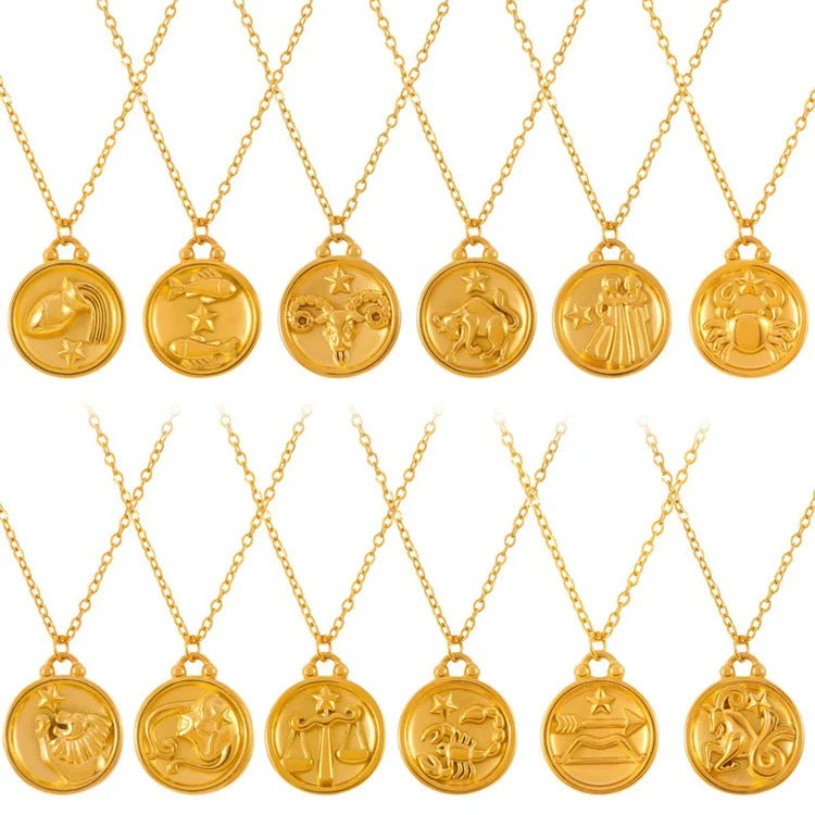 ESTELLE Zodiac & Initial Necklace