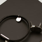 Men’s leather rope initial bracelet 