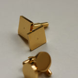 Stainless steel initial cufflinks groomsmen 