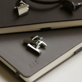 Stainless steel initial cufflinks groomsmen 