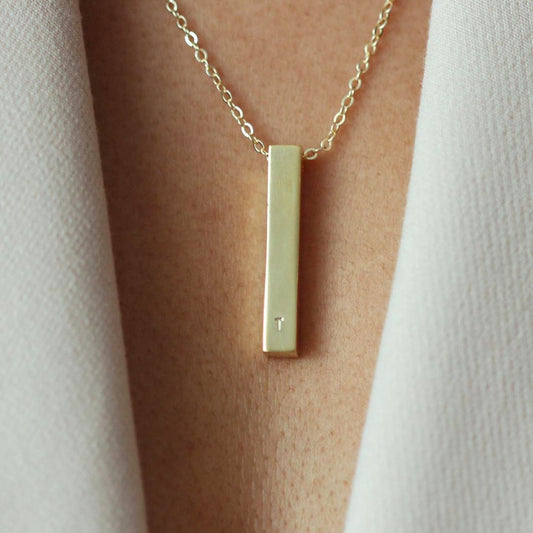 Waterproof CATERINA Initial Bar Necklace