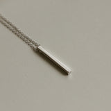 CATERINA Initial Bar Necklace (Sterling Silver/Gold Vermeil)