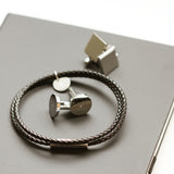 Men’s leather rope initial bracelet 