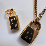 FRIDA Lock Necklace (Sterling Silver / Gold Vermeil)