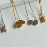 FRIDA Lock Necklace (Sterling Silver / Gold Vermeil)