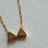 Waterproof GEO Triangle Initial Necklace