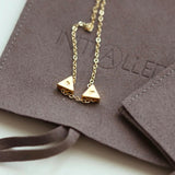 Waterproof GEO Triangle Initial Necklace
