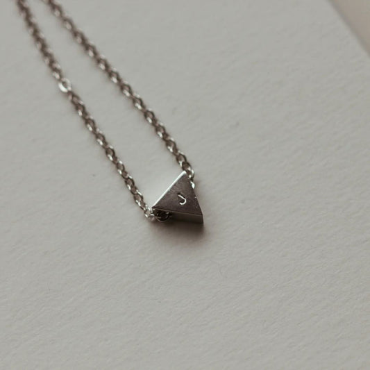 GEO Triangle Initial Bracelet (Sterling Silver/Gold Vermeil)