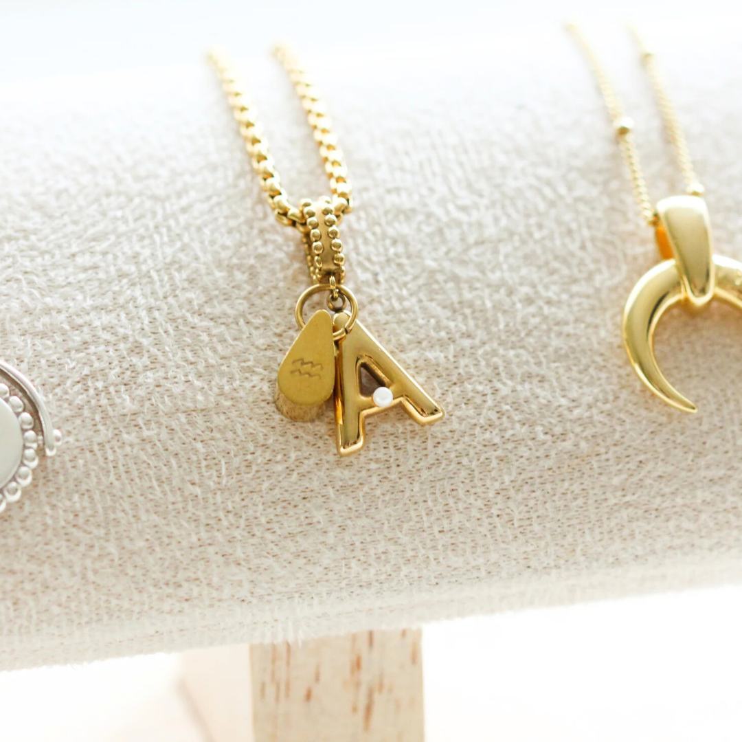 Gigi Bubble Initial Necklace
