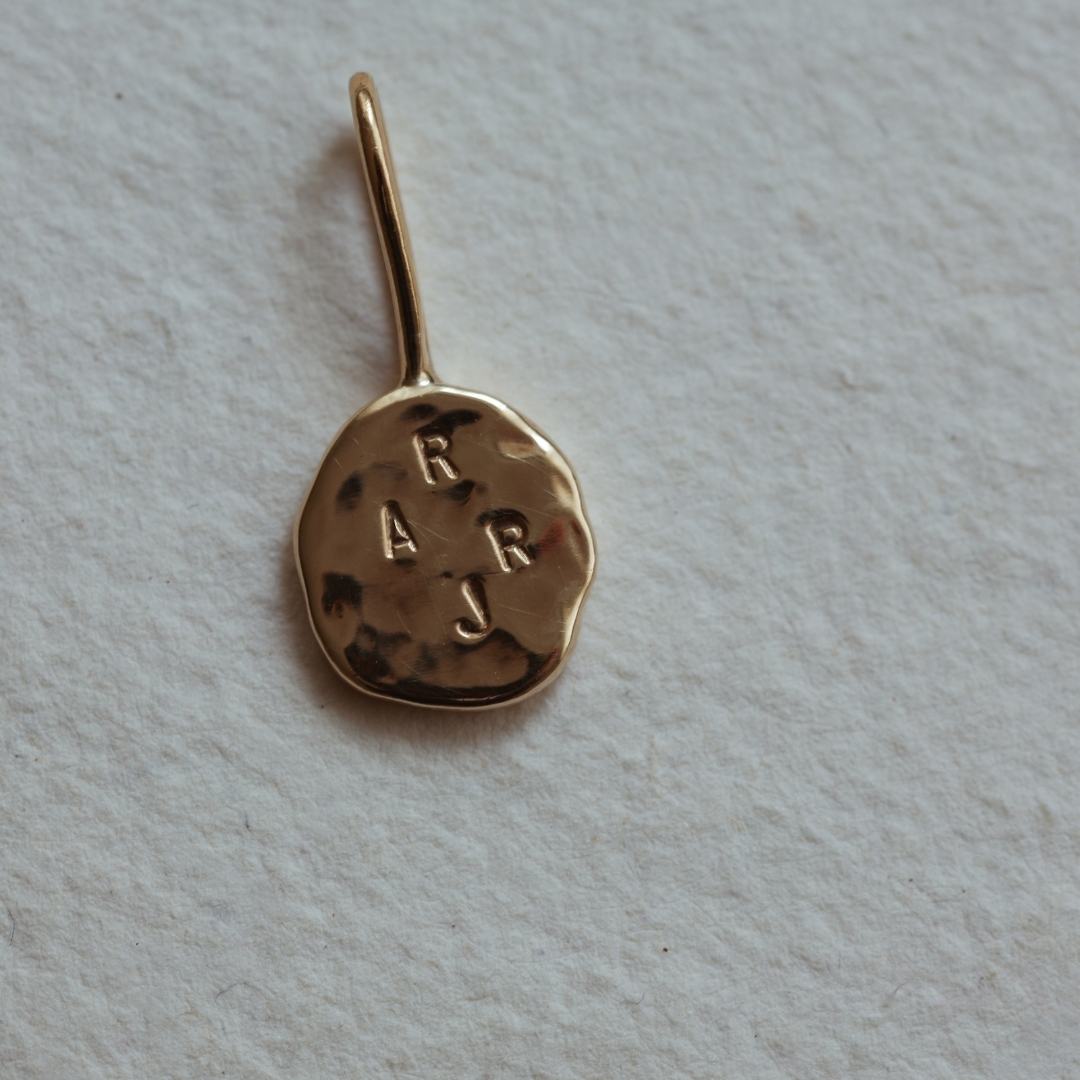 Hammered Solid Gold ATHENA Necklace & Earrings