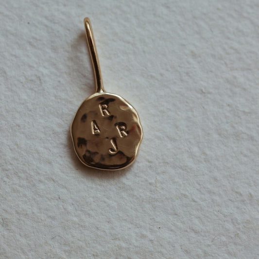 Hammered Solid Gold ATHENA Necklace & Earrings