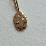 Hammered ATHENA Solid 9ct Gold Pendant