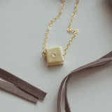 NAVY Square Initial Bracelet (Gold Vermeil / Sterling Silver)