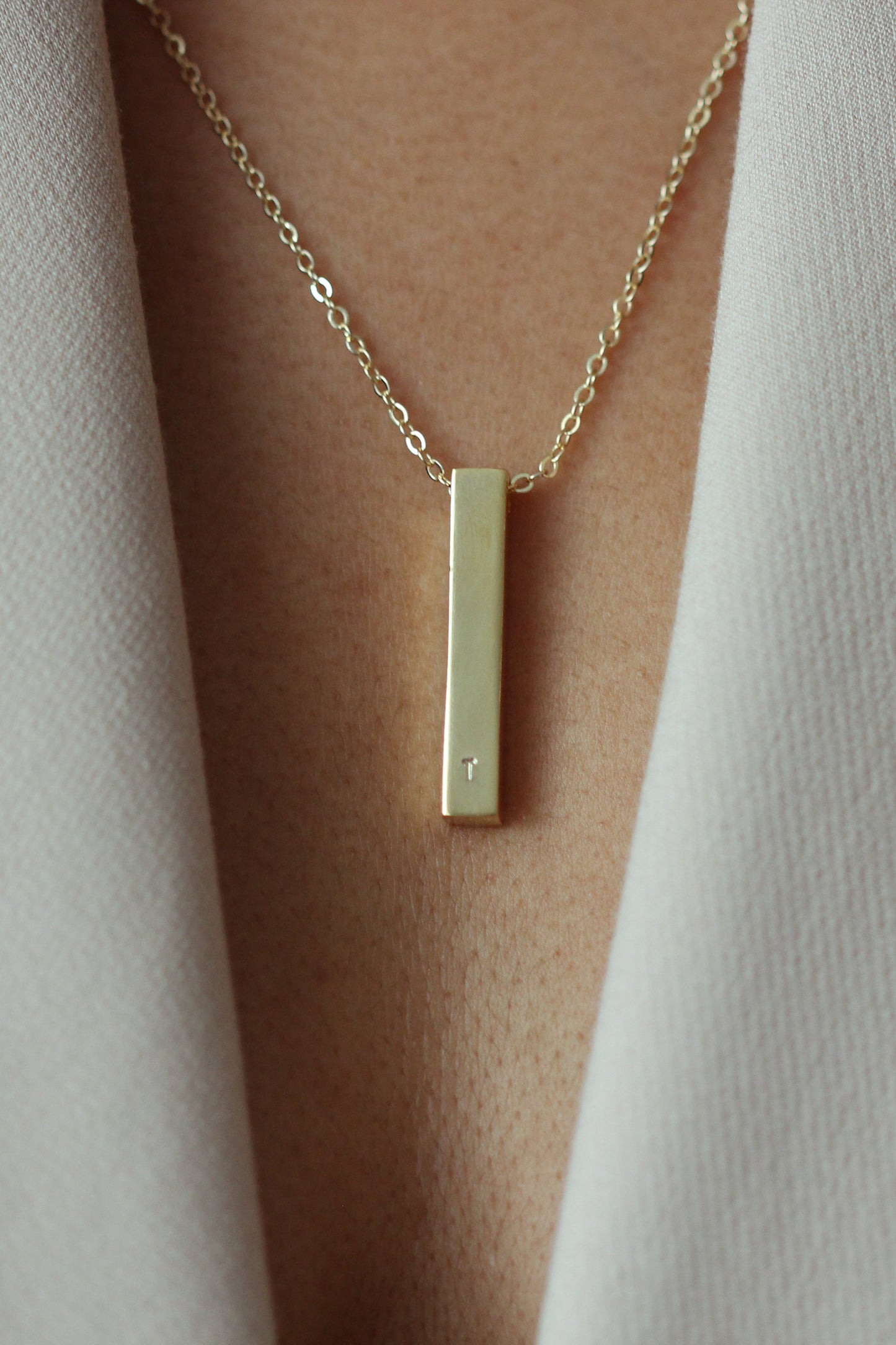 Waterproof CATERINA Initial Bar Necklace