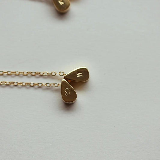 Waterproof THEA Teadrop Initial Necklace