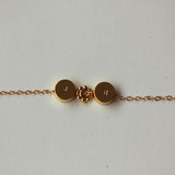 Waterproof HORIZON Mini Round Initial Necklace