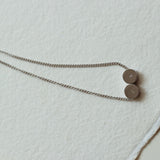Waterproof HORIZON Mini Round Initial Necklace