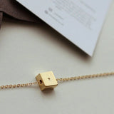 NAVY Square Initial Bracelet (Gold Vermeil / Sterling Silver)