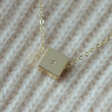 NAVY Square Initial Bracelet (Gold Vermeil / Sterling Silver)