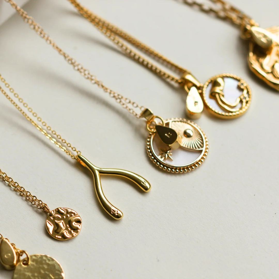ZO Wishbone Initial Necklace
