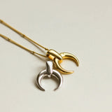SIENNA Horn Necklace (Sterling Silver / Gold Vermeil)