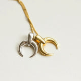 SIENNA Horn Necklace (Sterling Silver / Gold Vermeil)