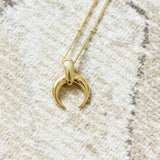 SIENNA Horn Necklace (Sterling Silver / Gold Vermeil)