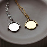 DISCO Spinner Initial Necklace