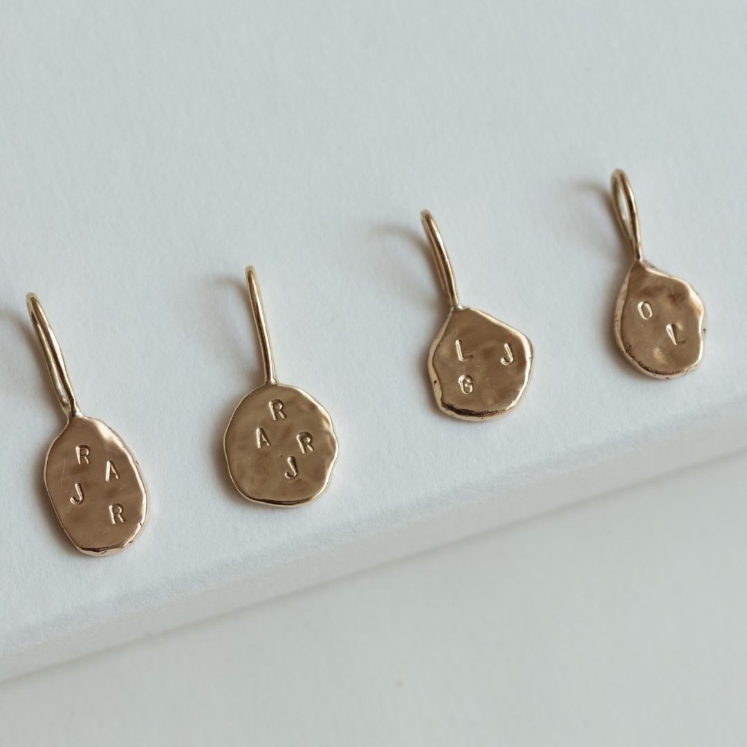 Hammered Solid Gold ATHENA Necklace & Earrings