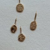 Hammered Solid Gold ATHENA Necklace & Earrings