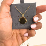 DISCO Spinner Initial Necklace