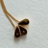 Waterproof THEA Teadrop Initial Necklace