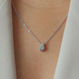 THEA Teadrop Initial Necklace (Gold Vermeil / Sterling Silver)