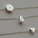 THEA Teadrop Initial Necklace (Gold Vermeil / Sterling Silver)