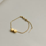 HORIZON Mini Round Initial Bracelet (Sterling Silver/Gold Vermeil)