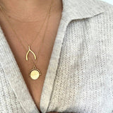 ZO Wishbone Initial Necklace