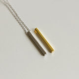 CATERINA Initial Bar Necklace (Sterling Silver/Gold Vermeil)