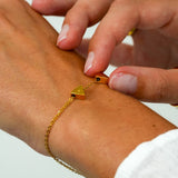 Waterproof GEO Triangle Initial Bracelet